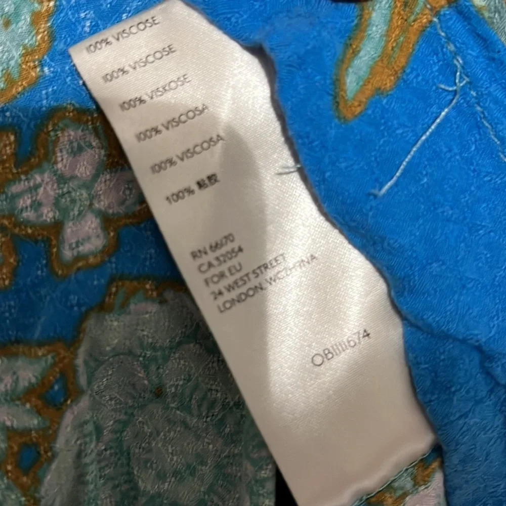 FREE PEOPLE Hanalei Bay Maxi Dress Blue Size Medium Turquoise Multi - Picture 16 of 16